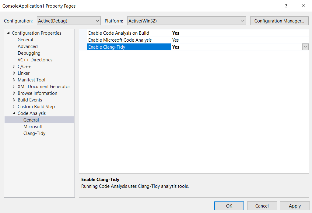 Code analysis with clangtidy in Visual Studio C++ Team Blog