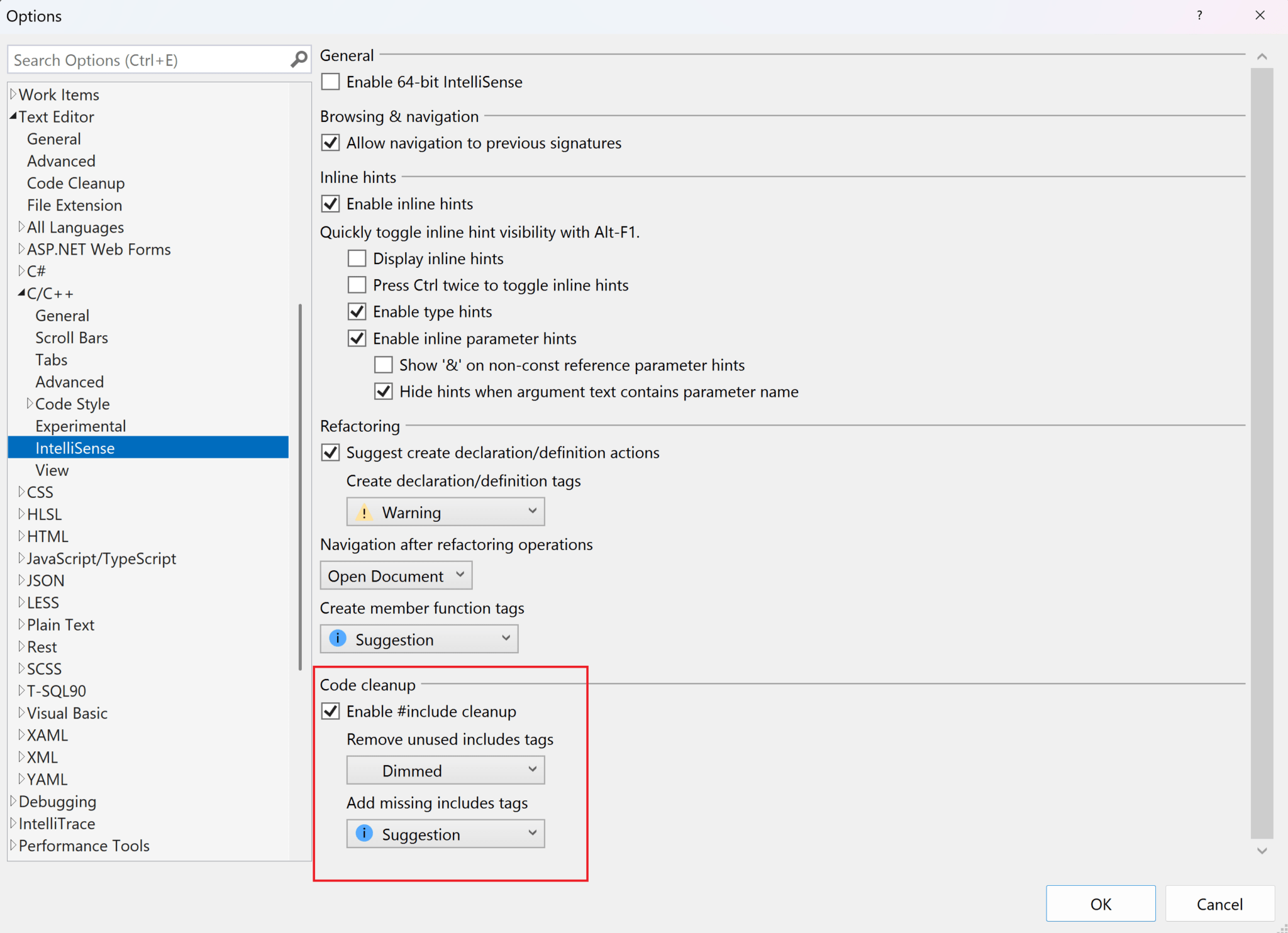 include cleanup in Visual Studio C++ Team Blog