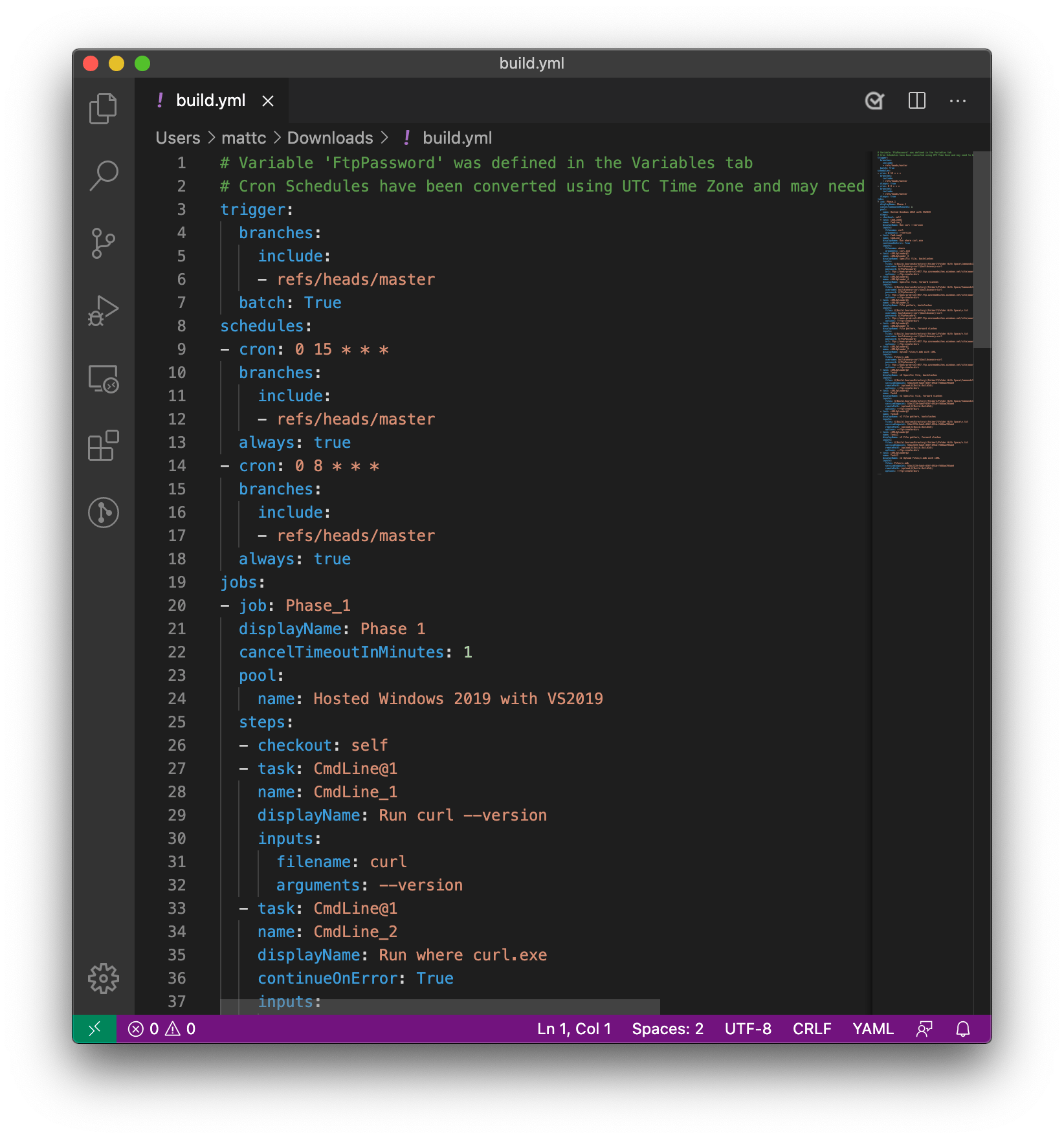 Replacing "View YAML" Azure DevOps Blog