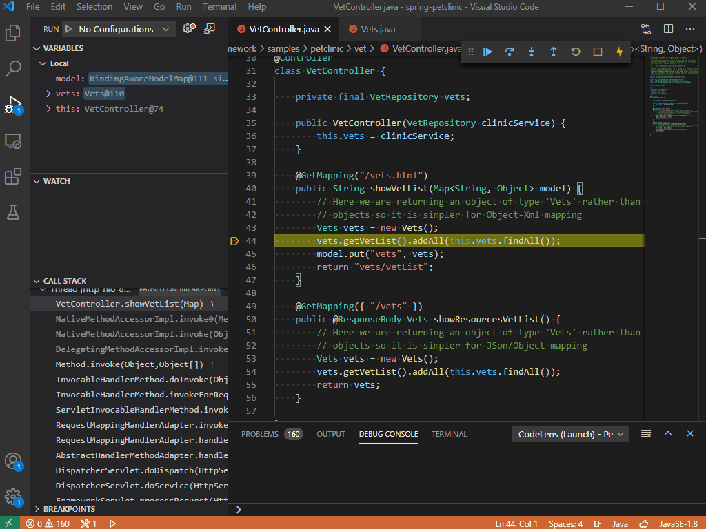 Java for visual studio code rastree