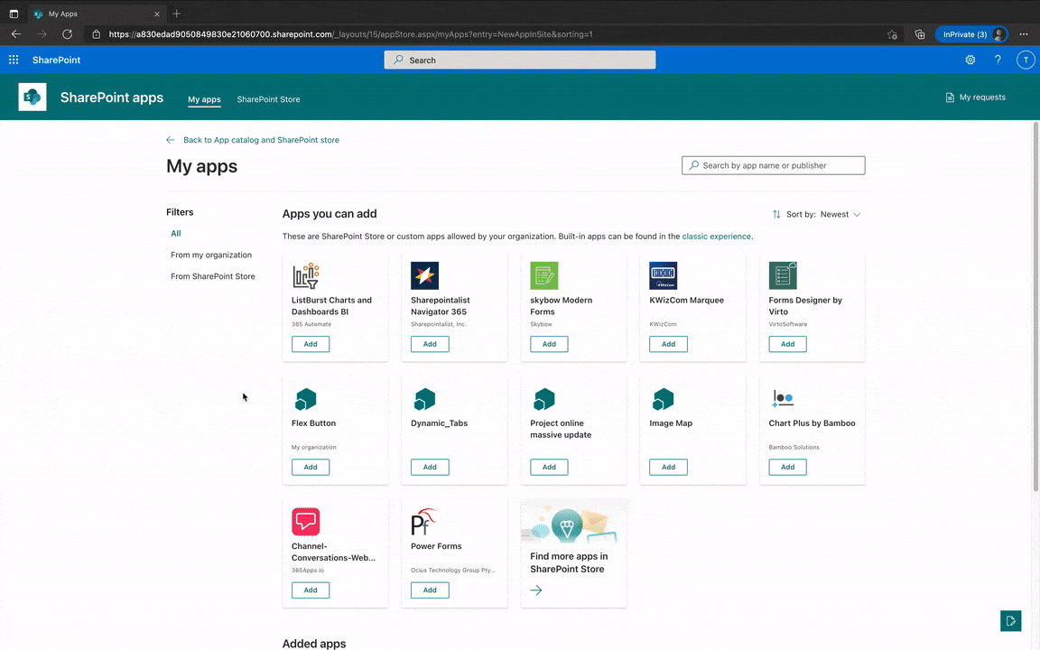 Explore and deploy SharePoint Framework solutions from partners in