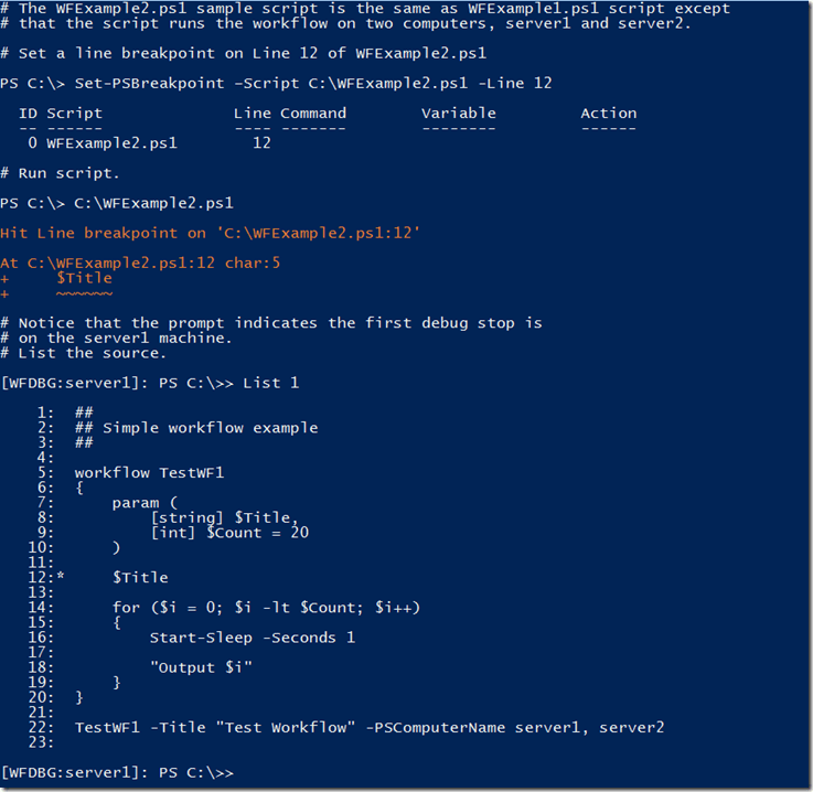 Windows PowerShell Script Workflow Debugging - PowerShell Team