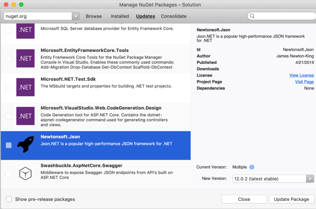 Introducing solutionlevel NuGet Package Management in Visual Studio