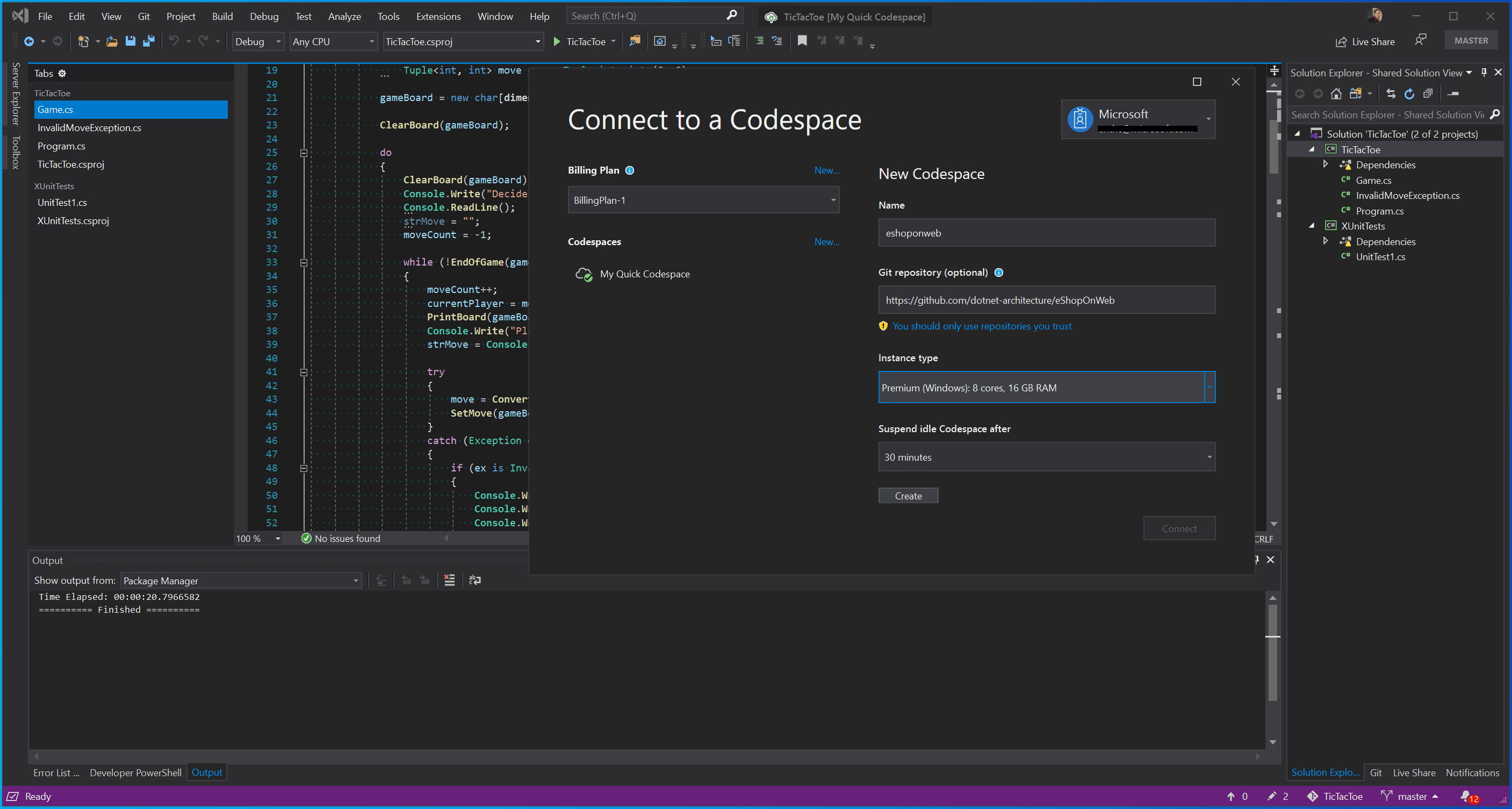 Expanding Visual Studio 2019 support for Visual Studio Codespaces