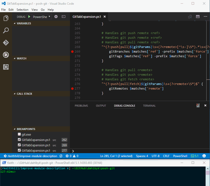 Debugging PowerShell script in Visual Studio Code Part 2