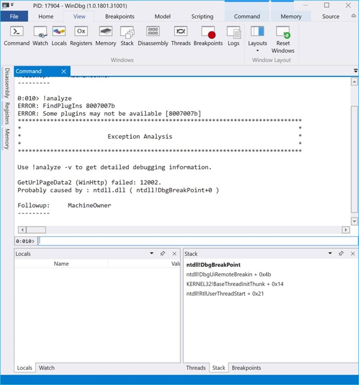 Debugging Beyond Visual Studio WinDbg Premier Developer