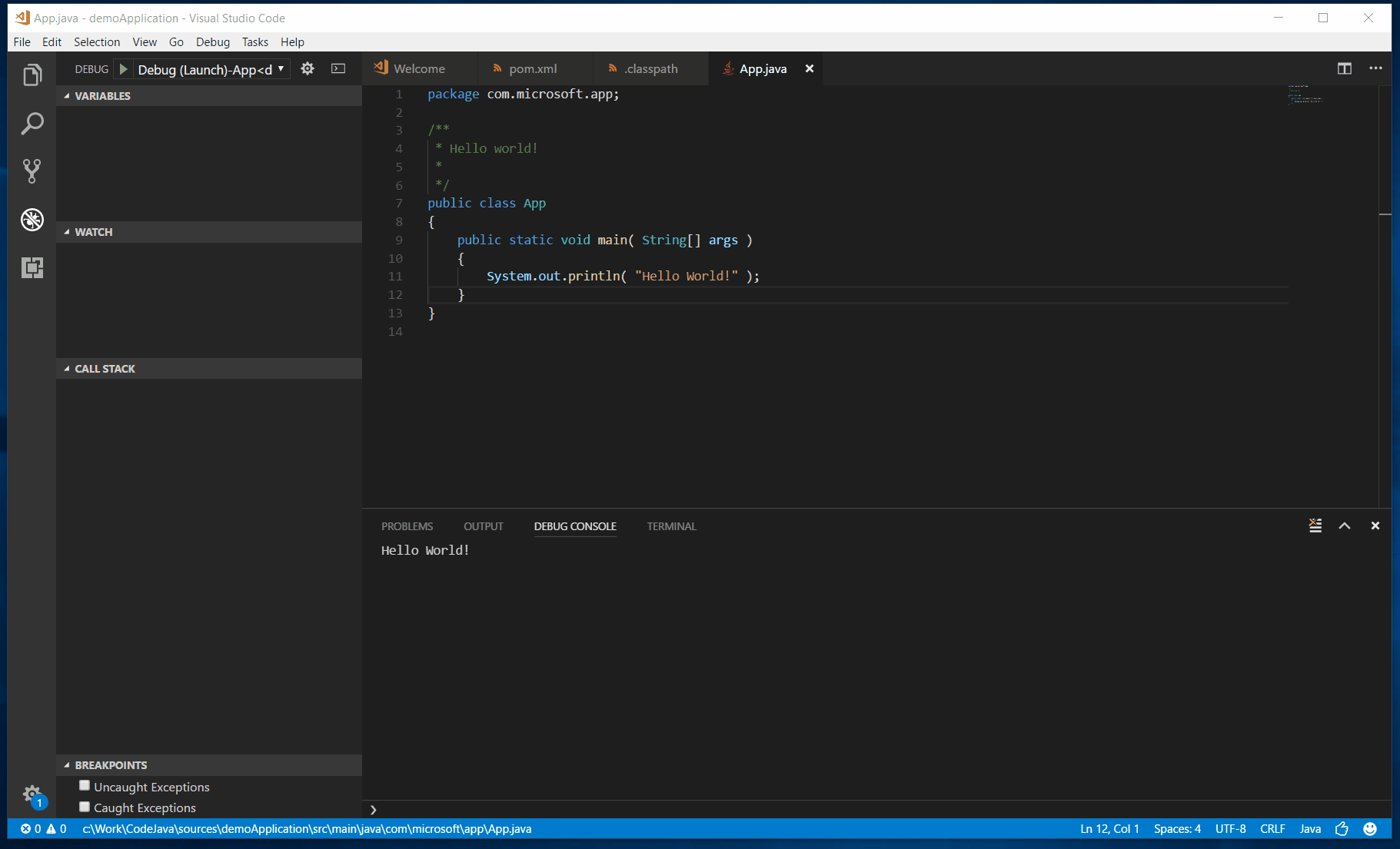 Visual studio code debugger settings profileops