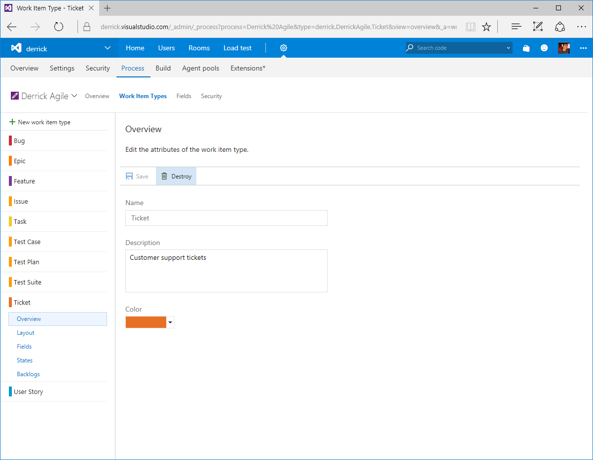 Custom work item types on Team Services Azure DevOps Blog