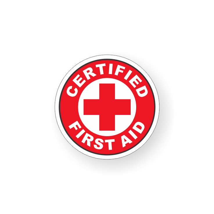 Certified First Aid Hard Hat Decals » Devco Consulting