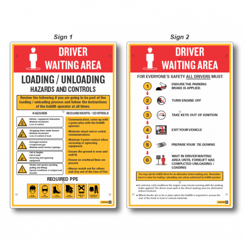 Driver Waiting Area Signs | Devco Consulting