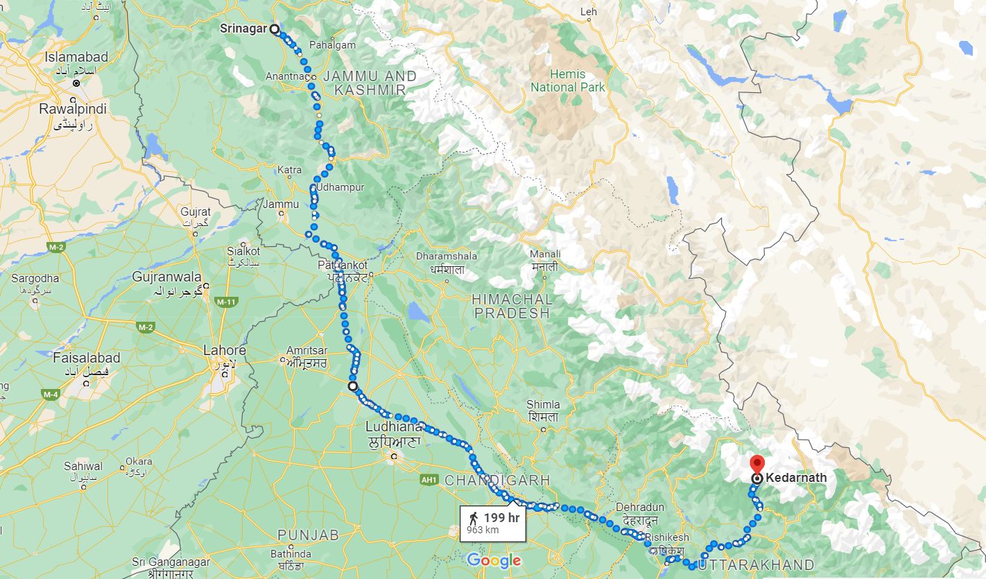 Srinagar to Kedarnath Distance and Journey Right now (2023)