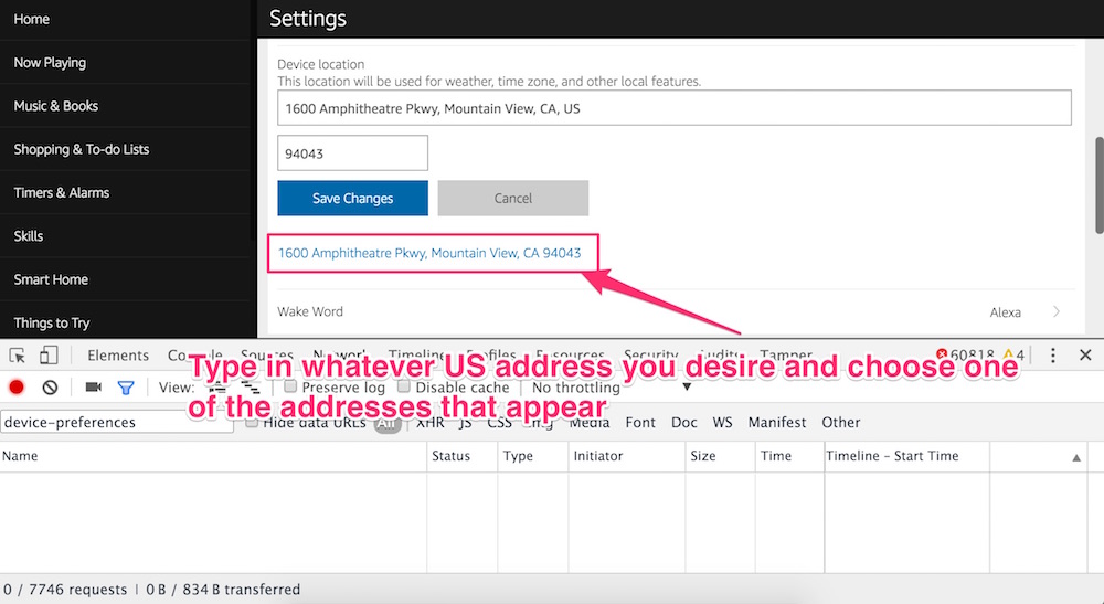 How do I set the timezone of my Amazon Echo to outside the US? Dev Diner
