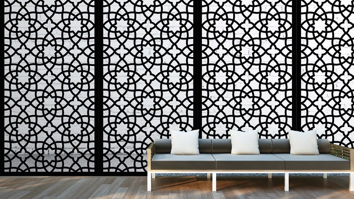 Hidden with beauty Geometric screens designed to develop outdoor