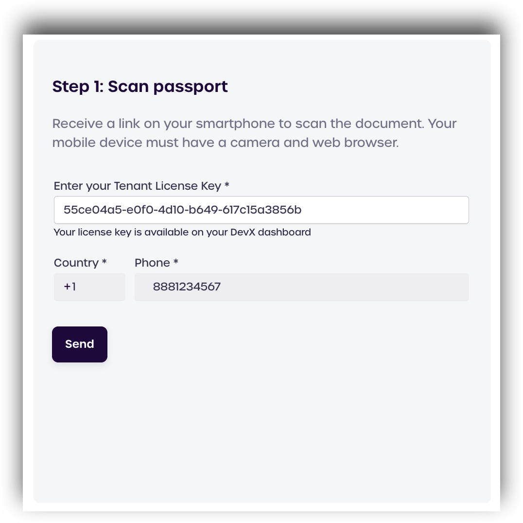 Passport Verify Demo Application 1Kosmos Developer Experience