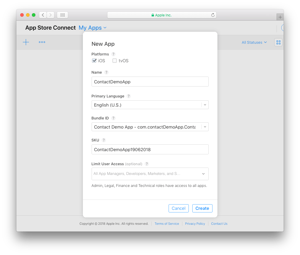 Crear una ficha en App Store · 4D for iOS