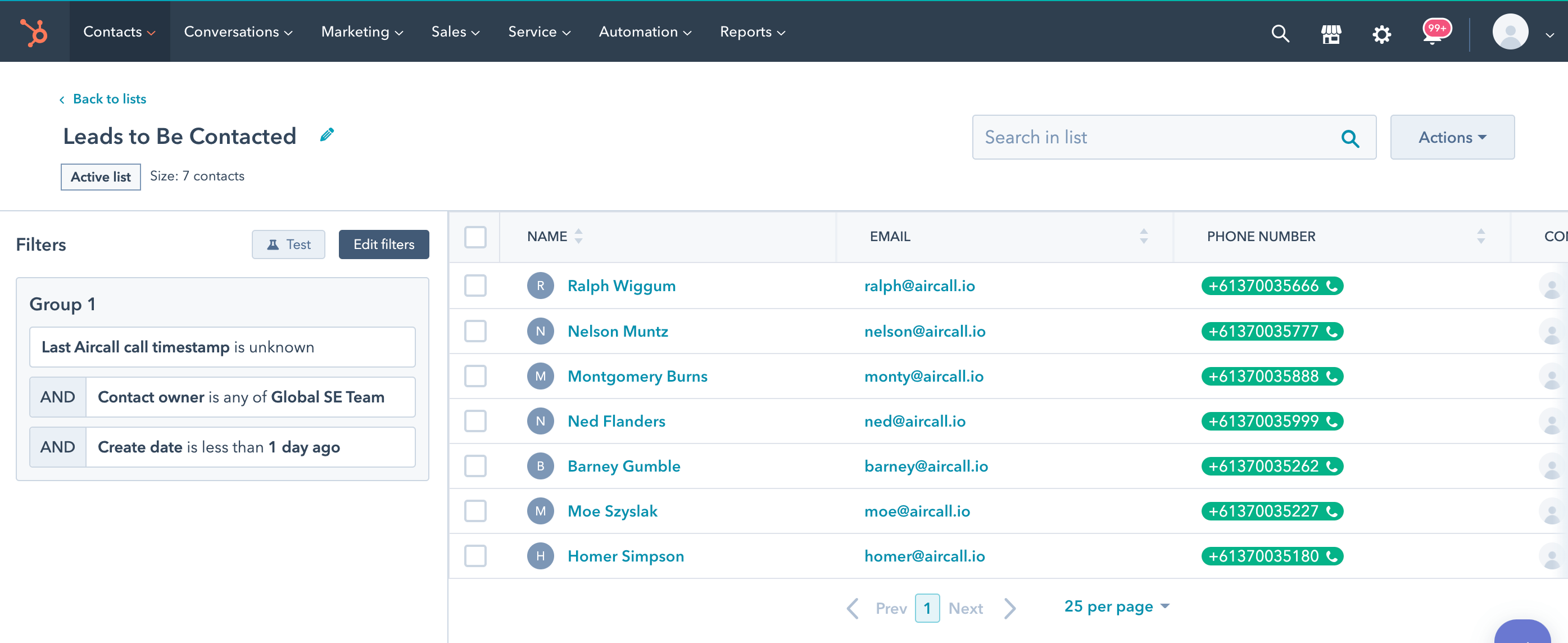 Leverage HubSpot Active Lists for Power Dialer Sessions Aircall