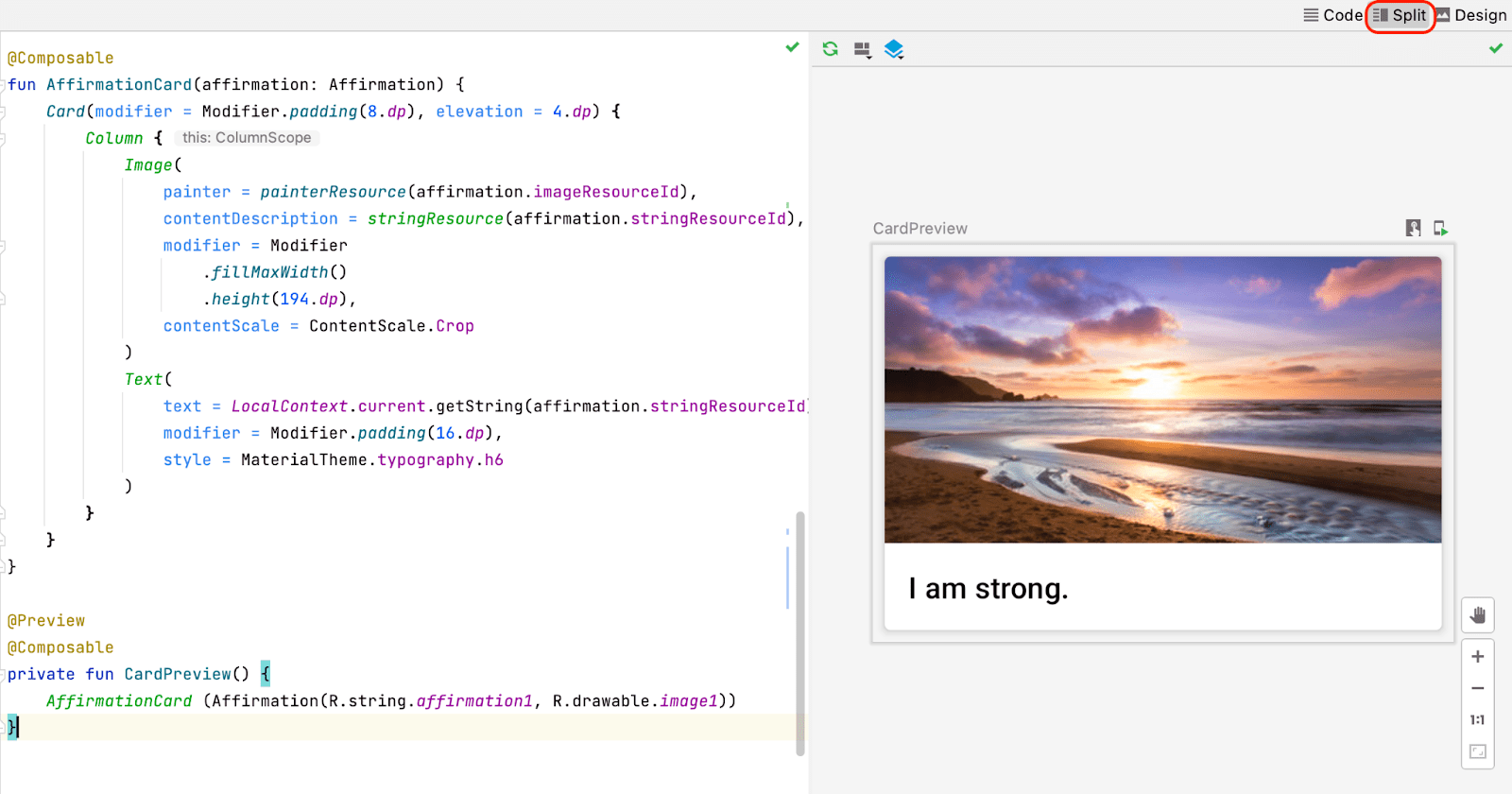 Add a scrollable list Android Developers