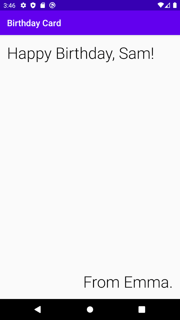 Create a Birthday Card app Android Developers