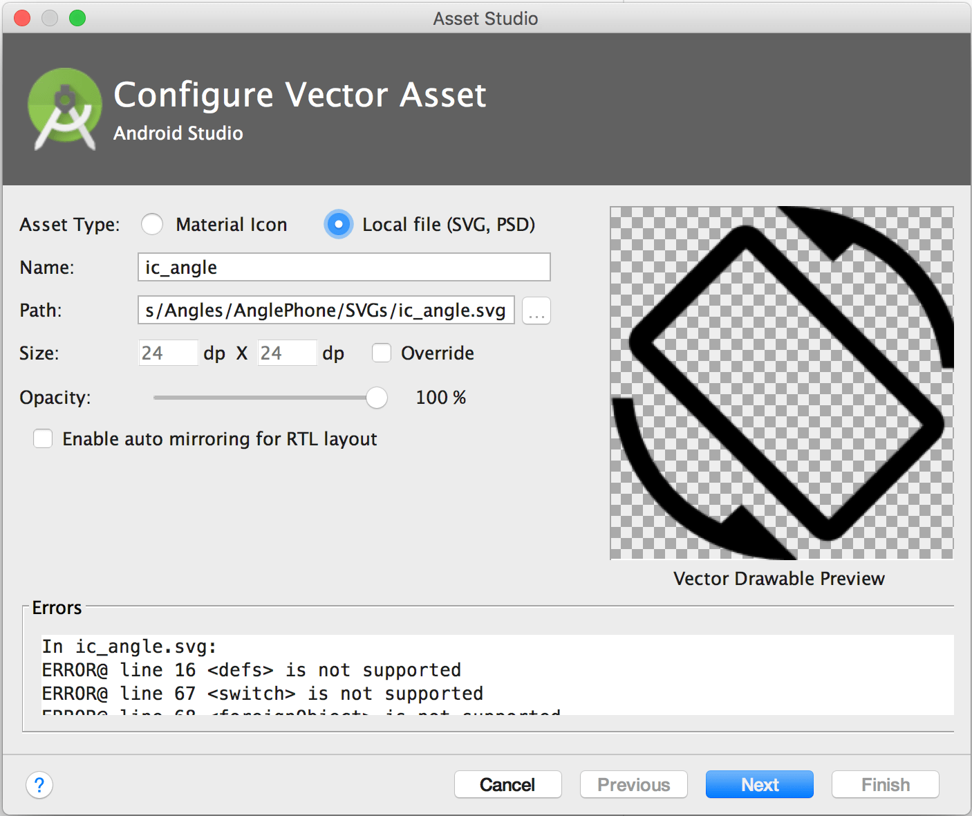 Add multidensity vector graphics Android Studio Android Developers