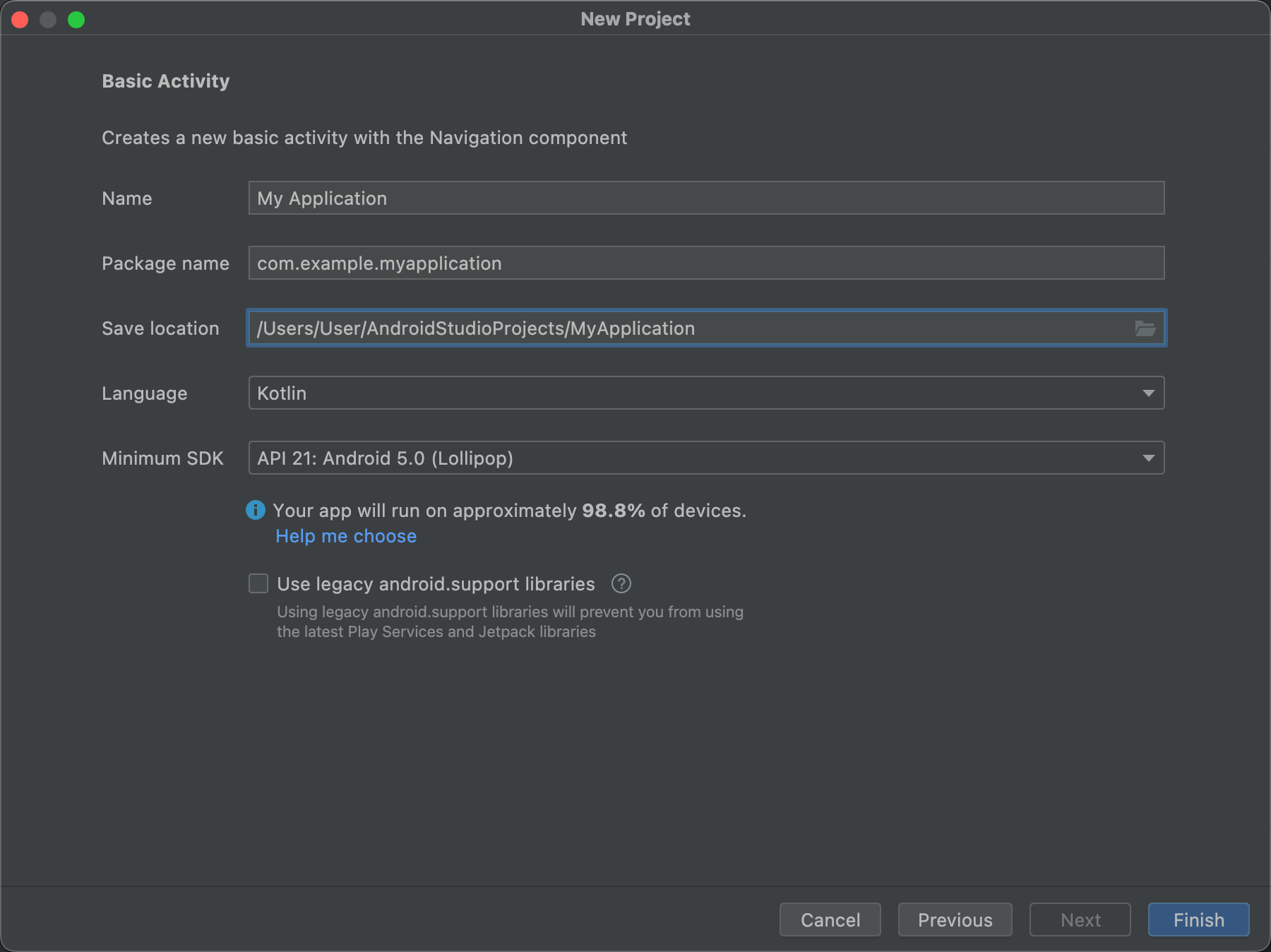 Create a project Android Developers