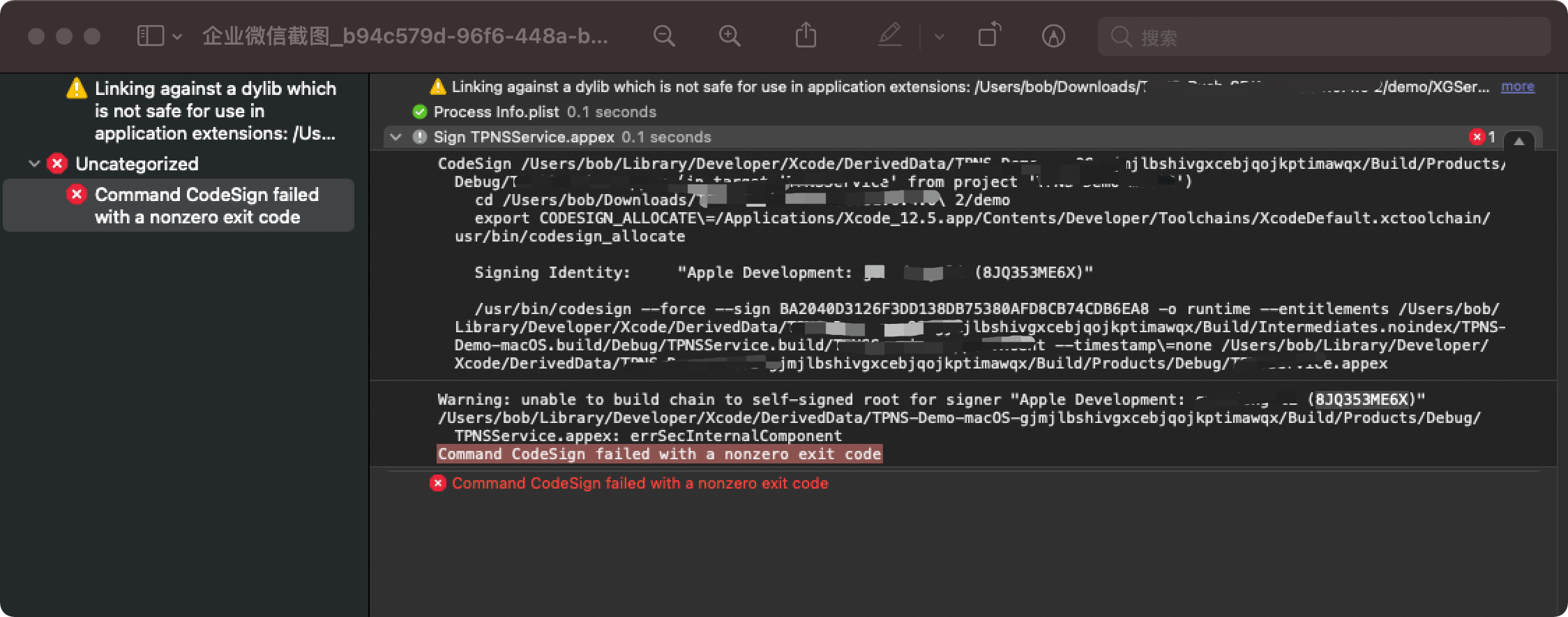 Xcode 11, Command CodeSign failed … Apple Developer Forums