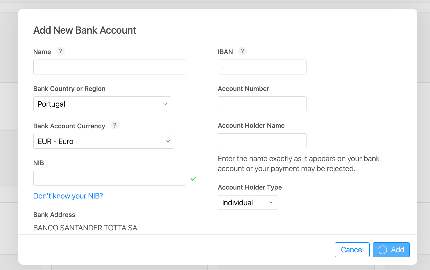 Stuck at Add new bank account Apple Developer Forums