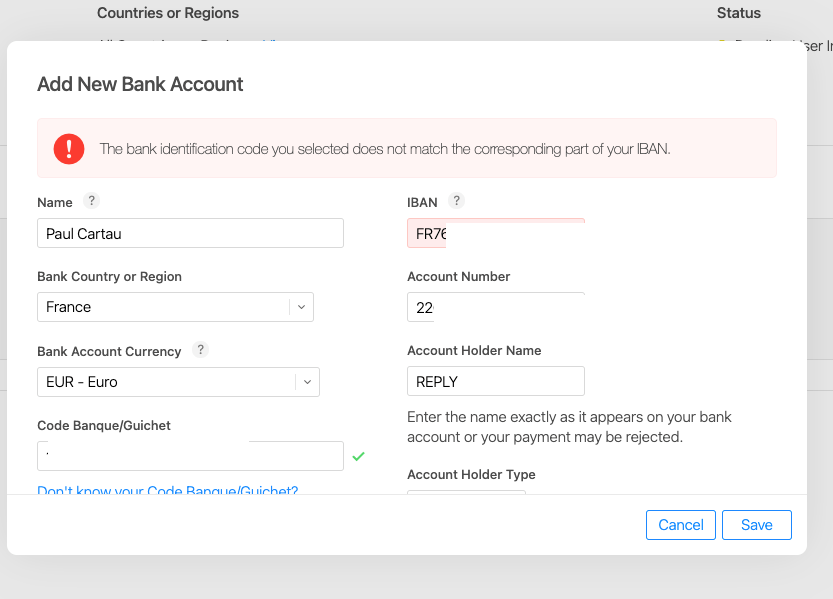 The bank identification code you s… Apple Developer Forums