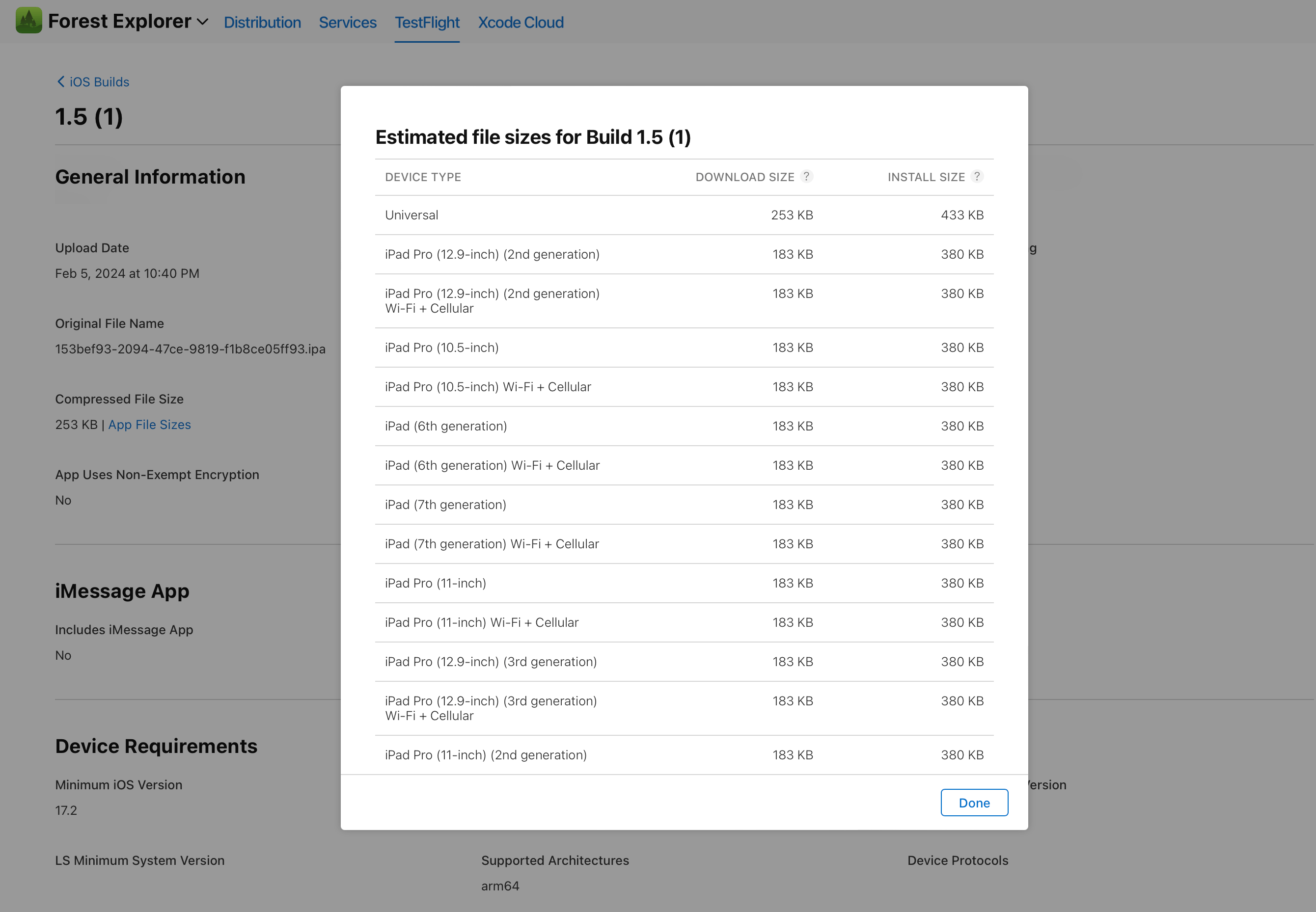View builds and metadata - Manage builds - App Store Connect