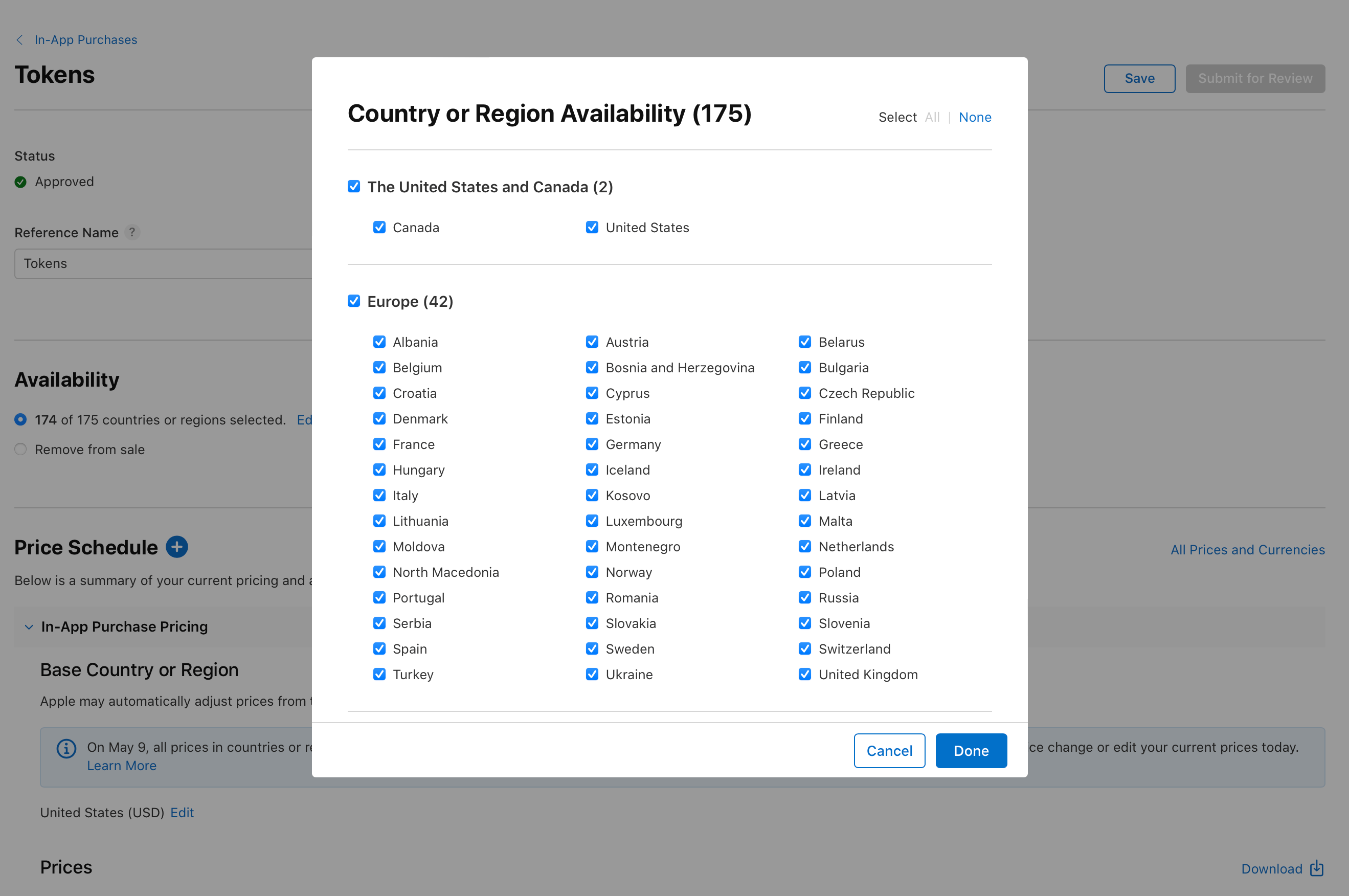 Set availability for inapp purchases Manage inapp purchases App Store Connect Help