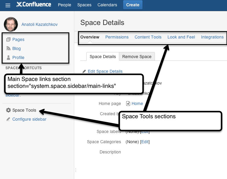 Browse menu and Space Tools changes in Confluence 5.0