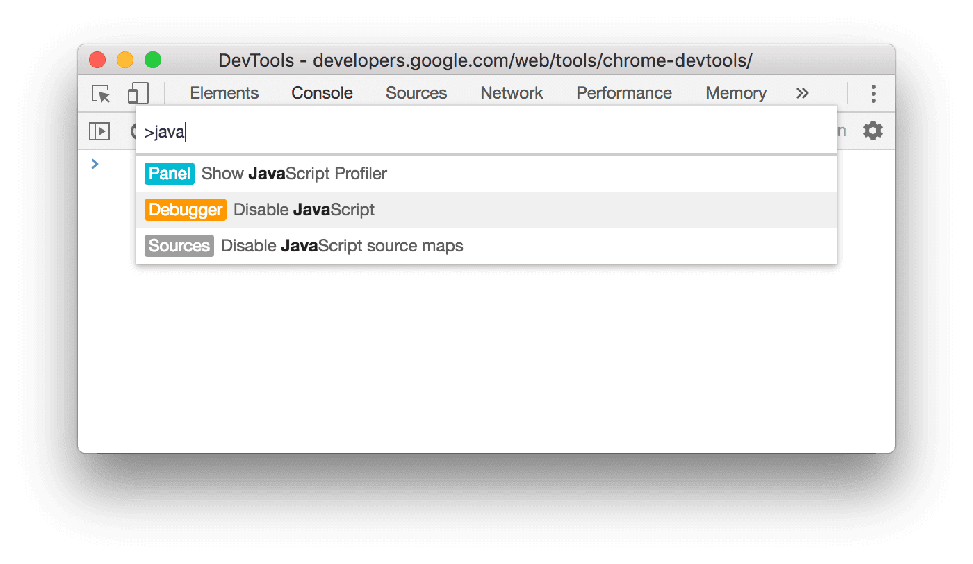 Disable JavaScript Chrome DevTools Chrome for Developers