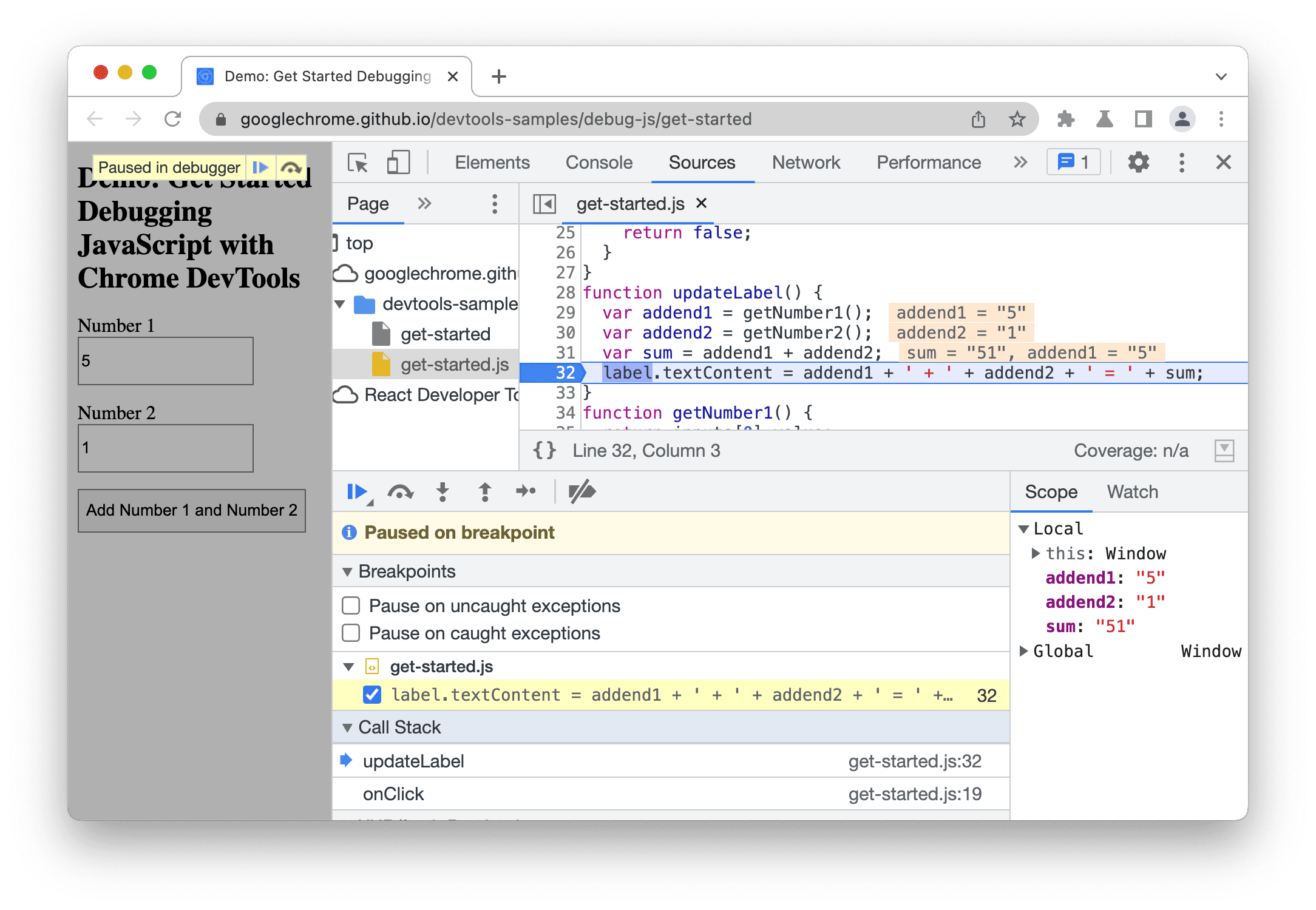 JavaScript をデバッグする Chrome DevTools Chrome for Developers