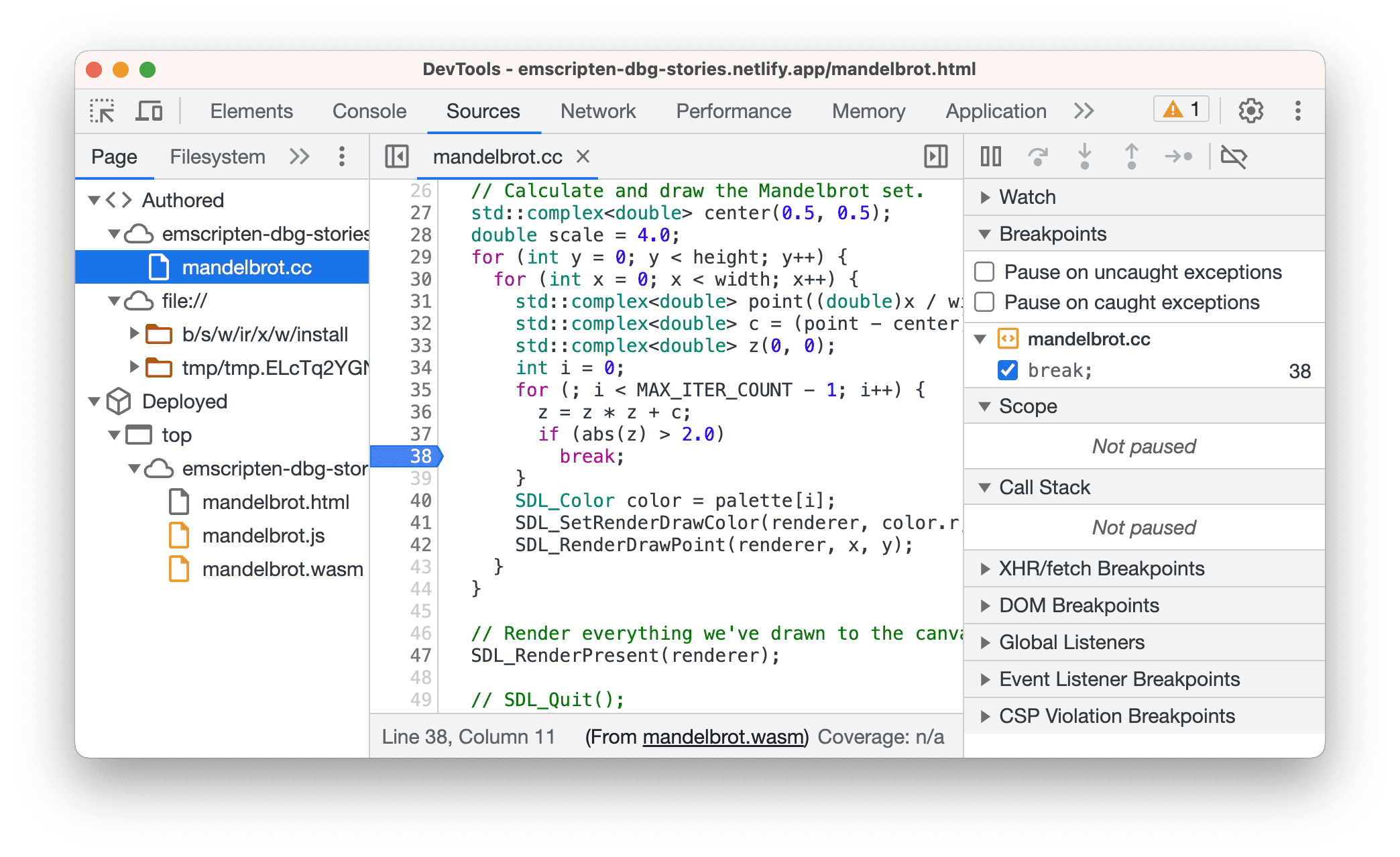 Debug C/C++ Assembly Chrome DevTools Chrome for Developers