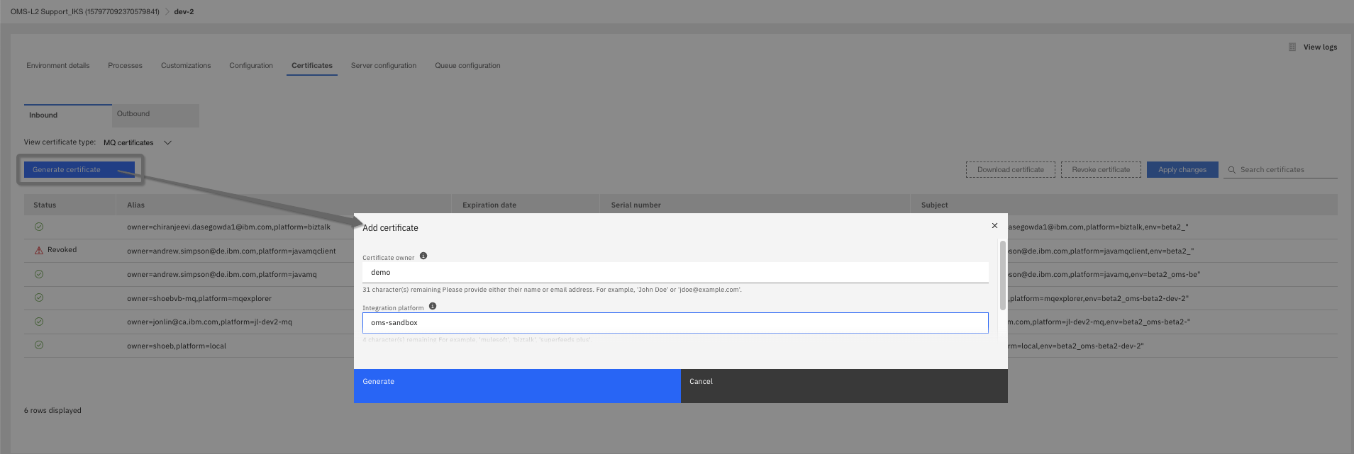 Access IBM Sterling Order Managementhosted MQ server using IBM MQ