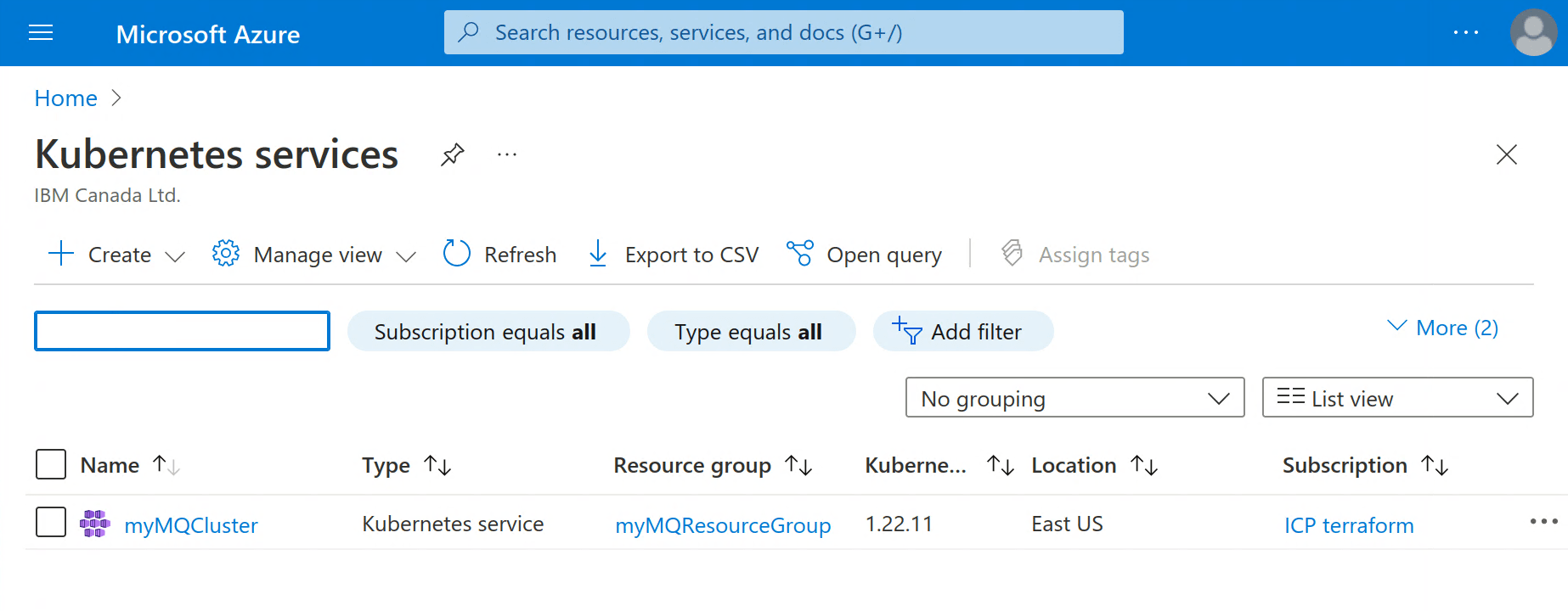 Get an IBM MQ queue for development running on Azure IBM Developer