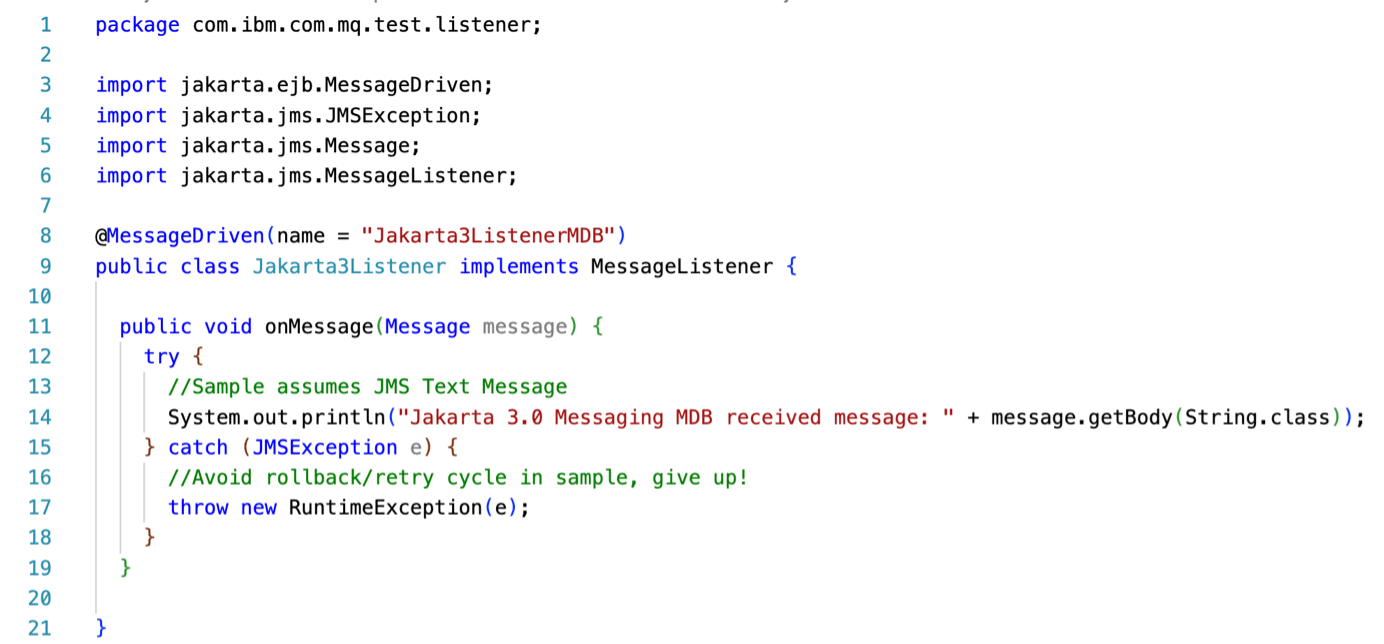 Building Javabased applications for reactive messaging between IBM MQ