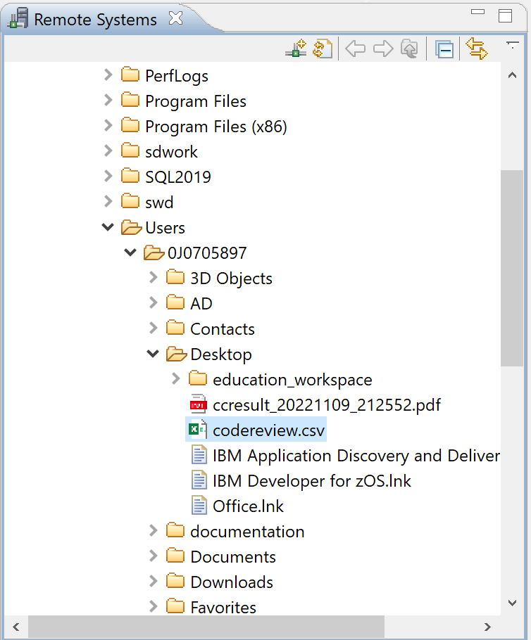 Work with nonmainframe documents in IBM Developer for zSystems IBM
