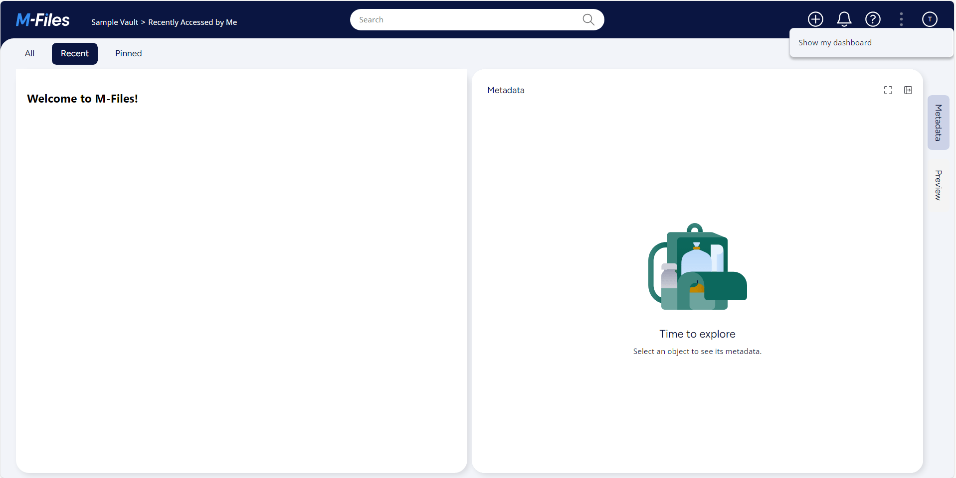 ShellFrame & Dashboard MFiles User Interface Extensibility Framework