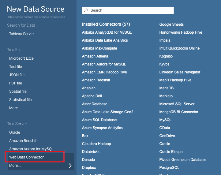Importing data into Tableau Desktop Meltwater Developer Portal