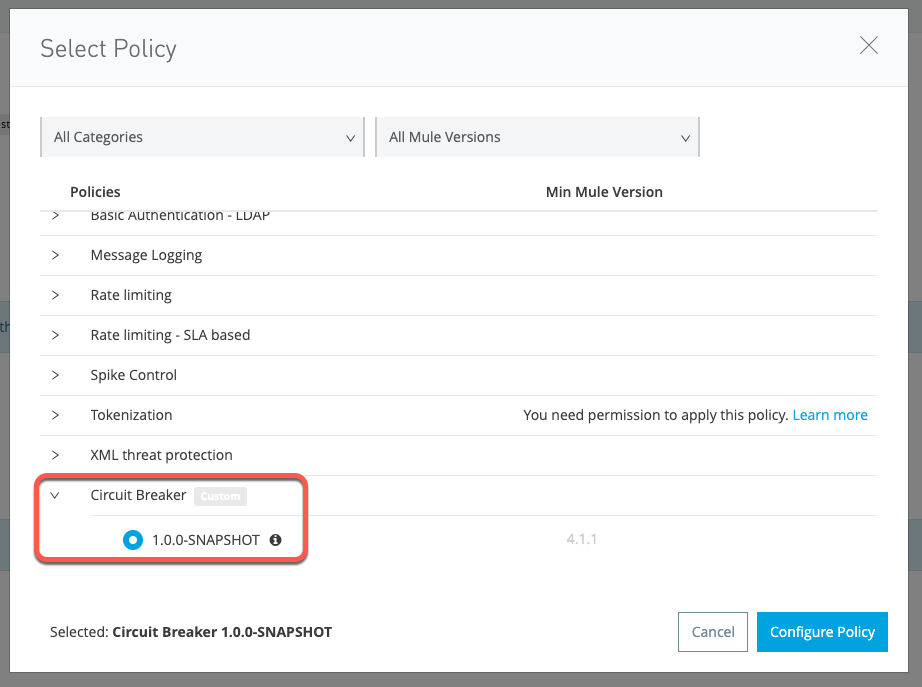 How to implement a Custom Policy in API Manager Circuit Breaker Policy