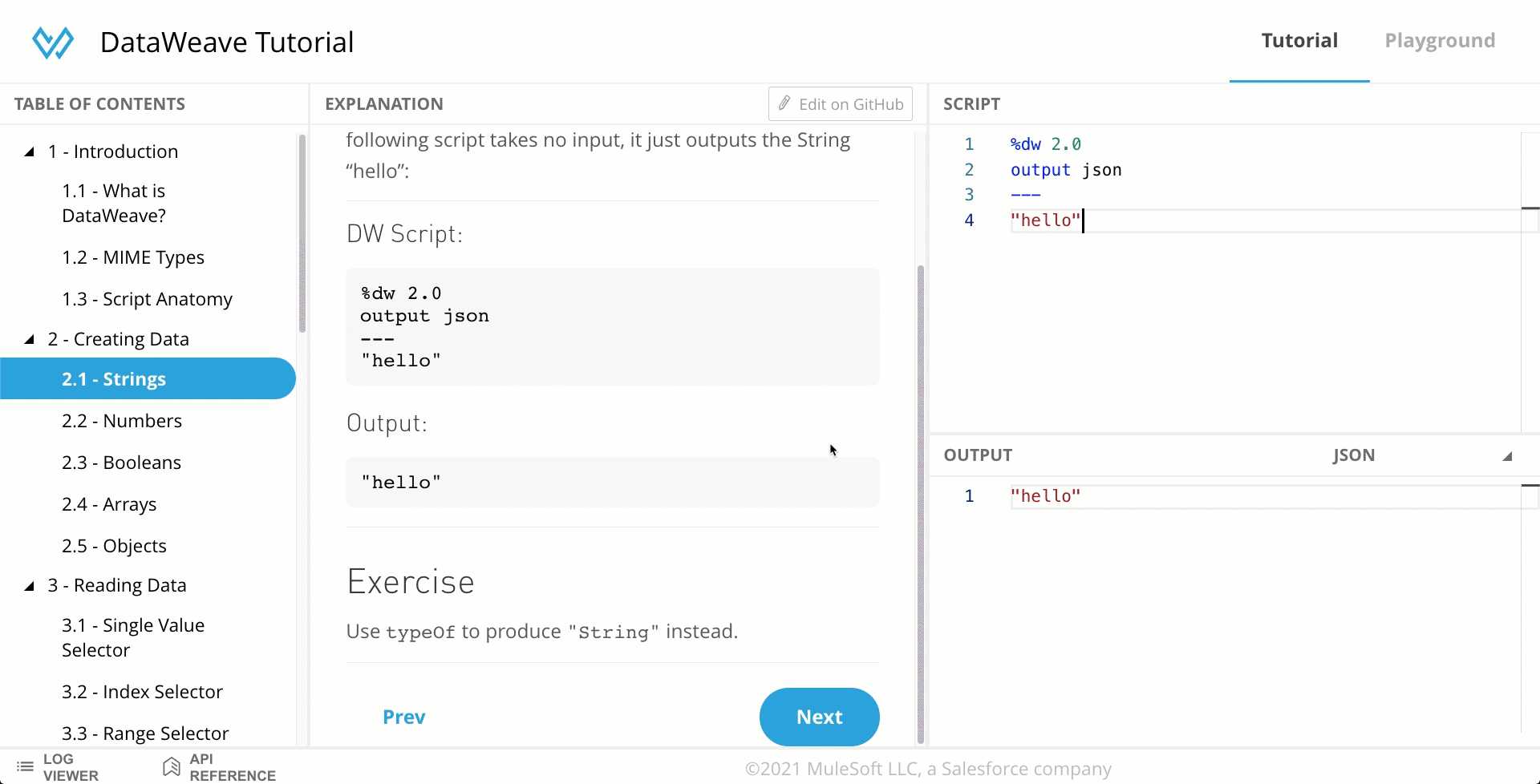 Learn DataWeave with the DataWeave Playground and Interactive Tutorial