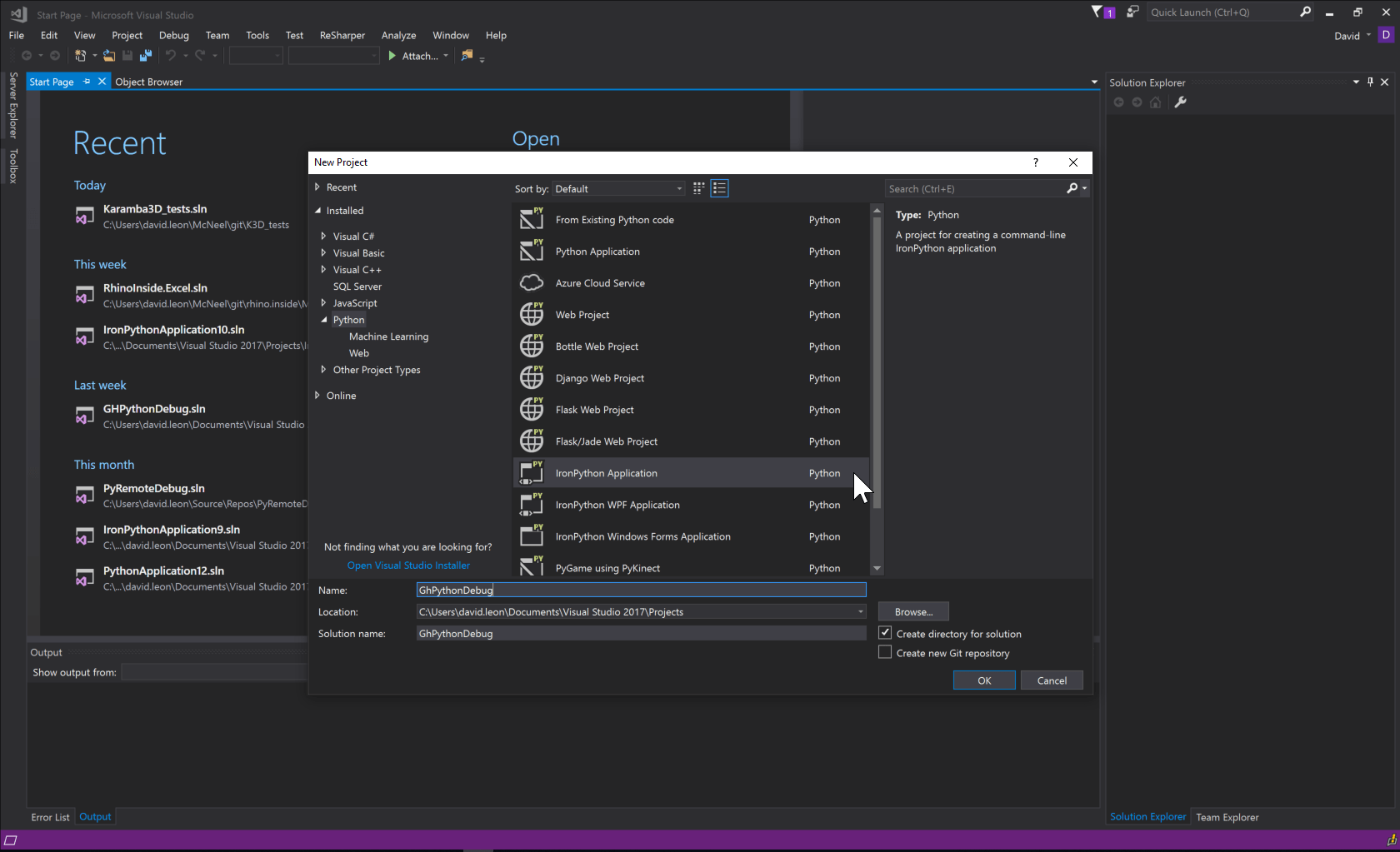 Debugging GhPython components Visual Studio with Python