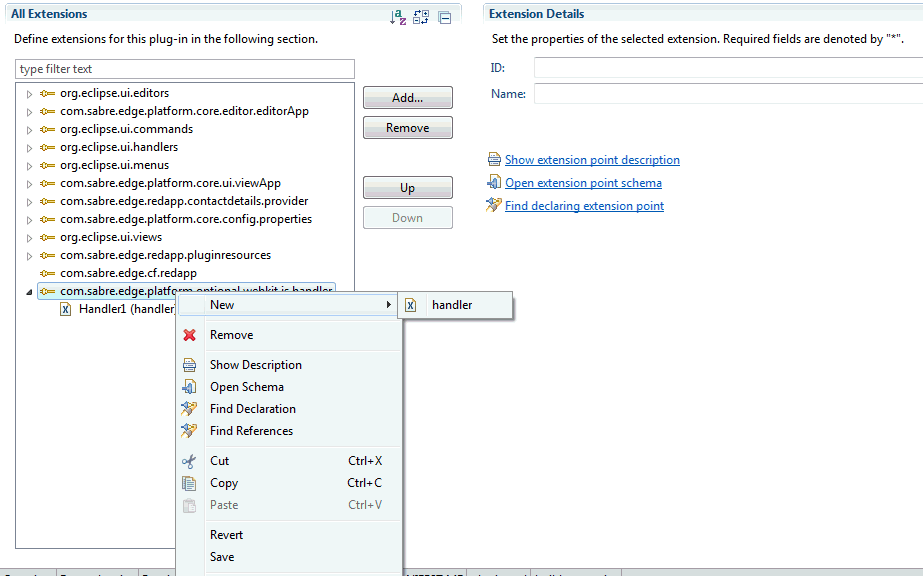 Defining custom Java handler classes accessible from JavaScript in