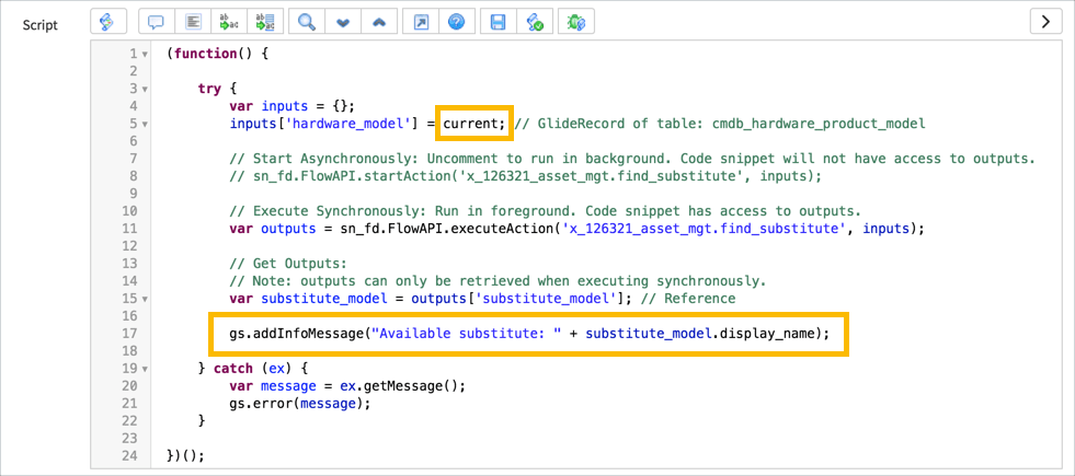 Servicenow Flow Designer Script SURVIZ