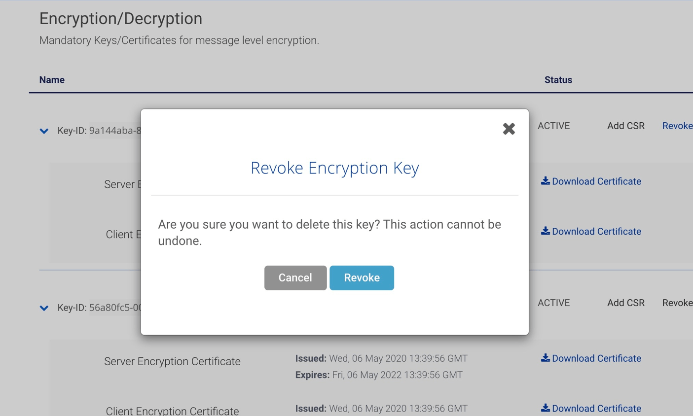Message Level Encryption