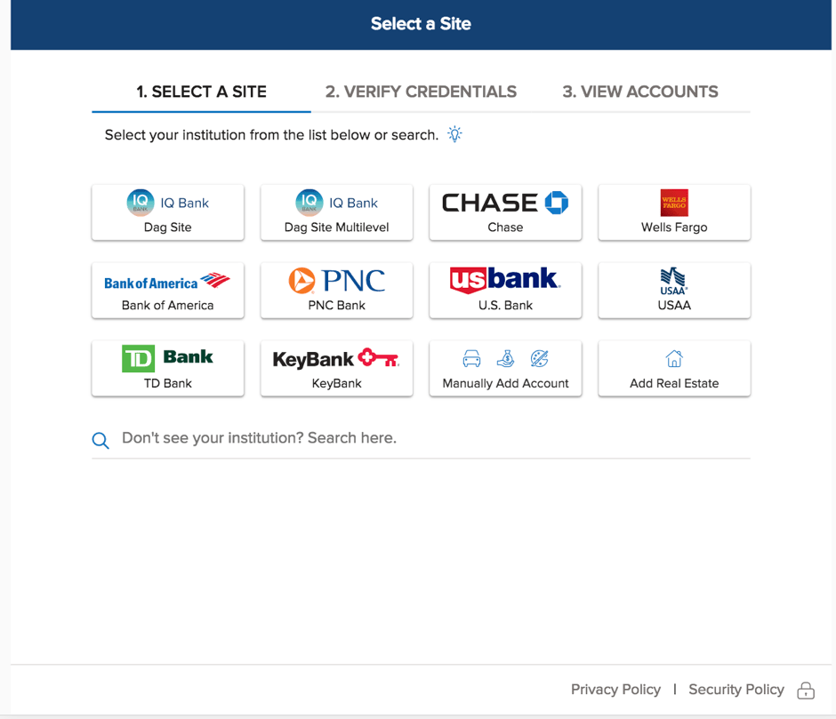 FastLink 3.0 Yodlee Developer Portal
