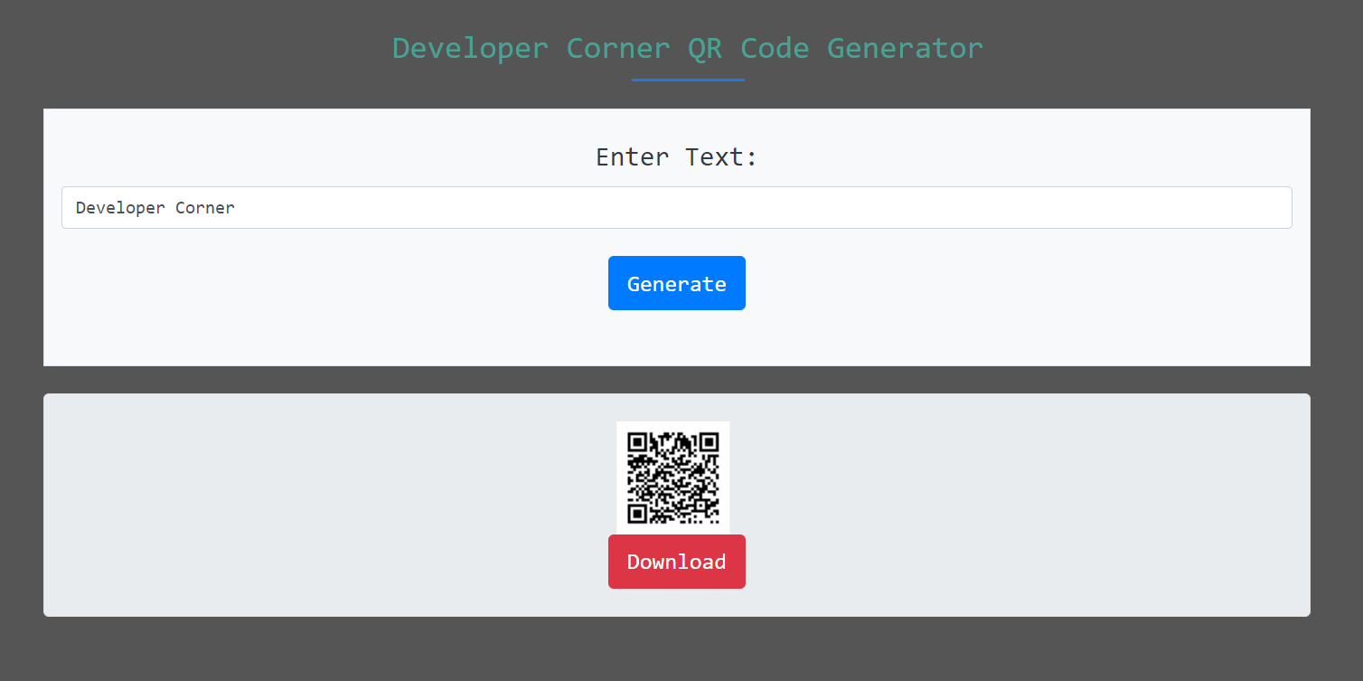 QR Code Generator using jQuery