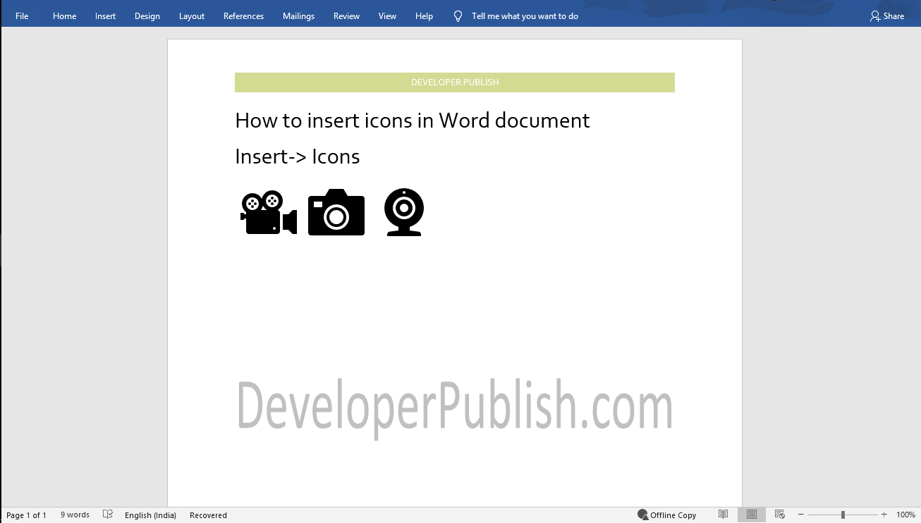 How to Insert Icons in Word? Microsoft Word Tutorials