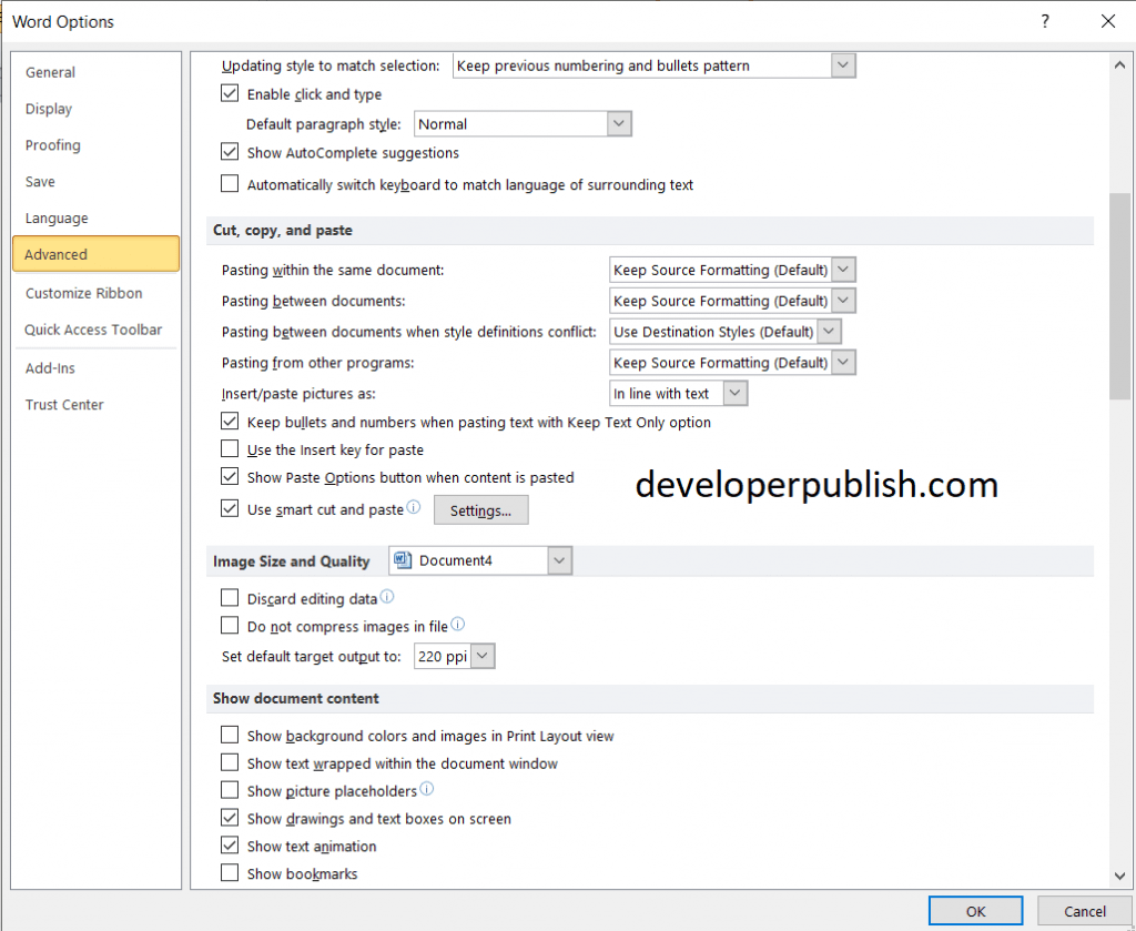 Smart Cut and Paste Feature in Microsoft Word DeveloperPublish