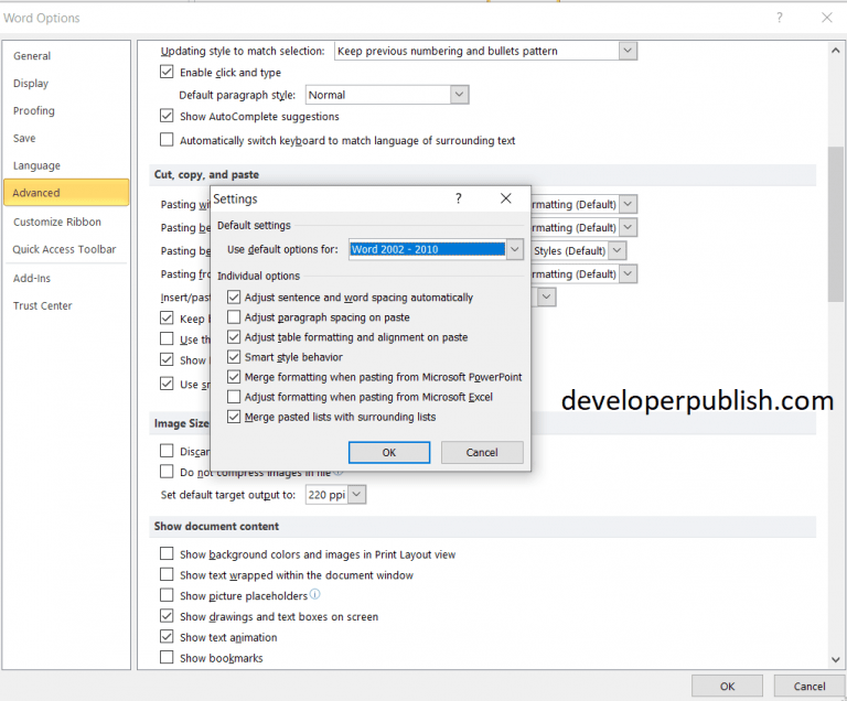 Smart Cut and Paste Feature in Microsoft Word DeveloperPublish